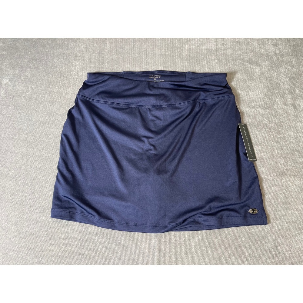 Tahari Sport Womens Navy Blue Solid Active Skort TSM10029B Size M NWT